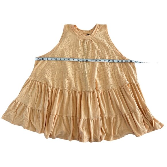 Free People Right On Time Tiered Tunic Light Orange Size XS $68 Boho RARE! - Picture 6 of 11